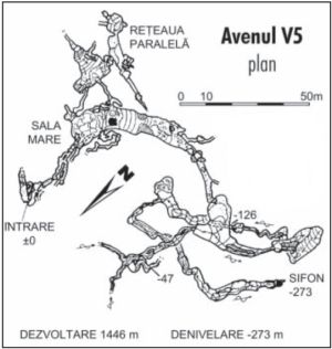 V5 top view - Terminus 1992: -273 m