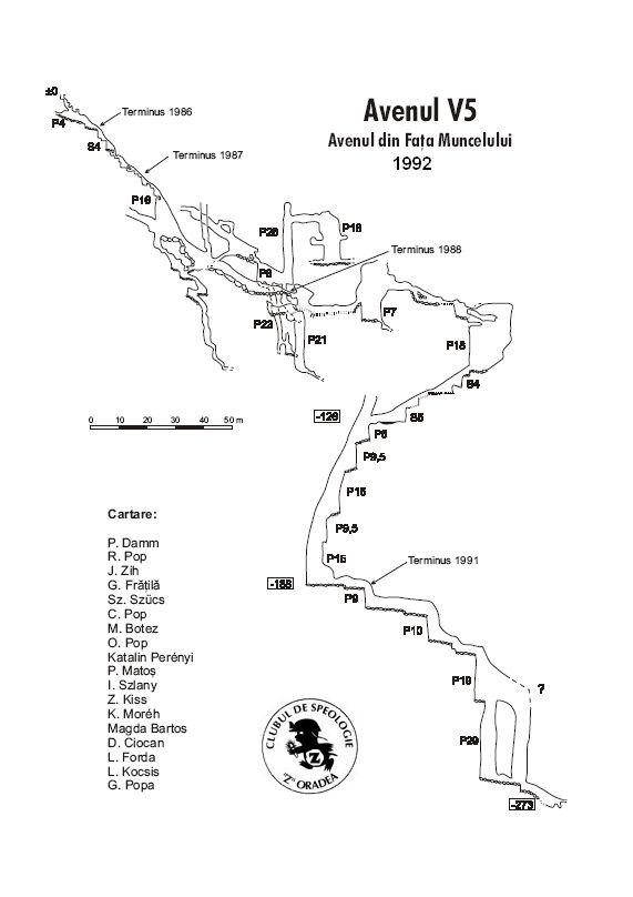 Sectiune V5 - Terminus 1992: -273 m